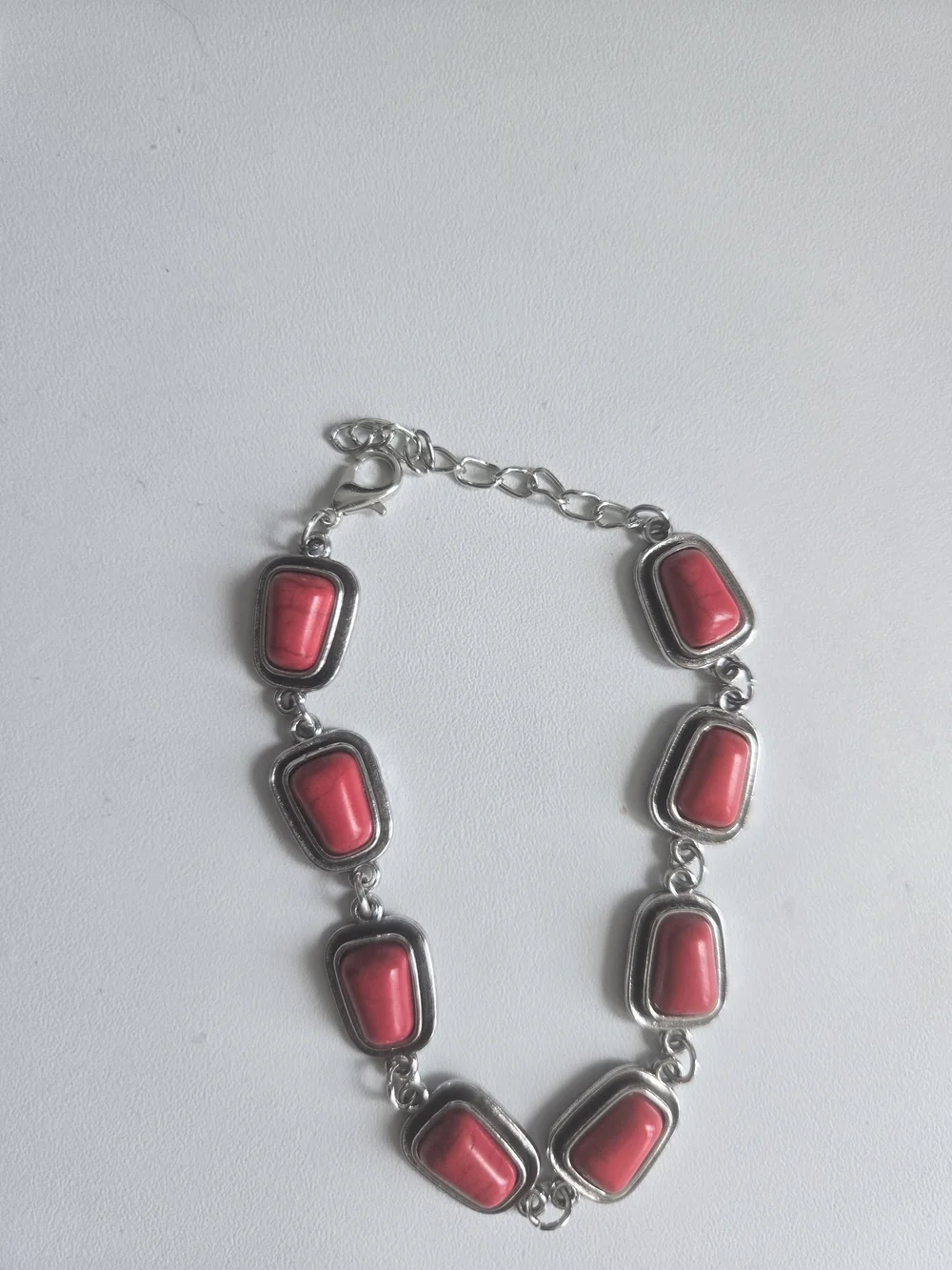 Red Statement Link Necklace